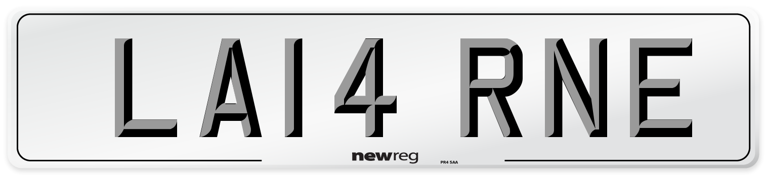 LA14 RNE Number Plate from New Reg